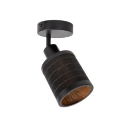 Lucide TAGALOG Plafondspot-Zwart-Ø10-1xE27-40W-Bamboe