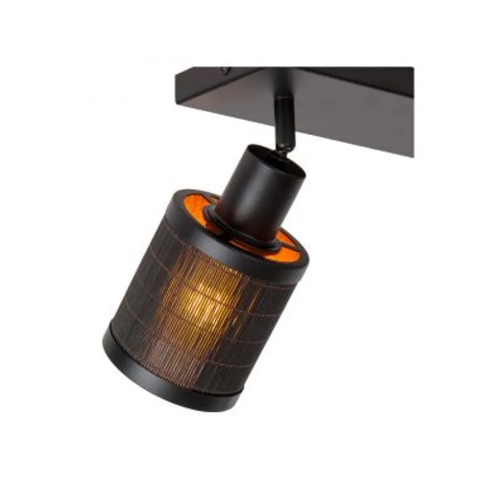 Lucide TAGALOG Plafondspot-Zwart-2xE27-40W-Bamboe