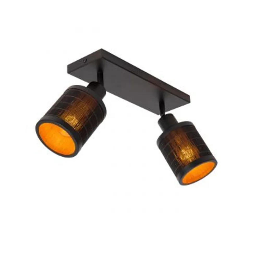 Lucide TAGALOG Plafondspot-Zwart-2xE27-40W-Bamboe