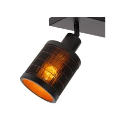 Lucide TAGALOG Plafondspot-Zwart-2xE27-40W-Bamboe