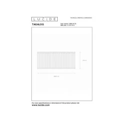 Lucide TAGALOG Plafonnière-Zwart-Ø40-1xE27-40W-Bamboe
