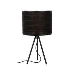 Lucide TAGALOG Tafellamp-Zwart-Ø26-1xE27-40W-Bamboe