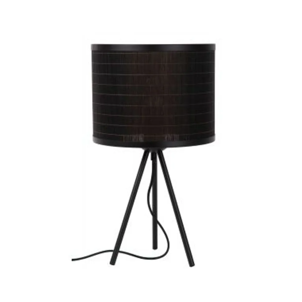 Lucide TAGALOG Tafellamp-Zwart-Ø26-1xE27-40W-Bamboe