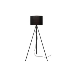 Lucide TAGALOG Vloerlamp-Zwart-Ø55-1xE27-40W-Bamboe