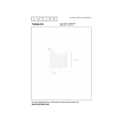 Lucide TAGALOG Wandlamp-Zwart-1xE27-40W-Bamboe
