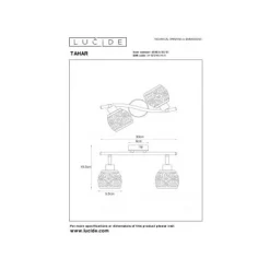 Lucide TAHAR - Plafondspot - Ø 9 cm - 2xG9 - Wit