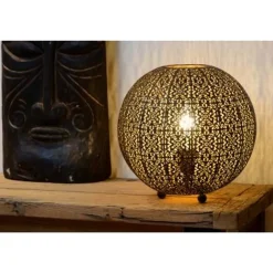 Lucide TAHAR - Tafellamp - Ø 33 cm - 1xE27 - Zwart Lucide