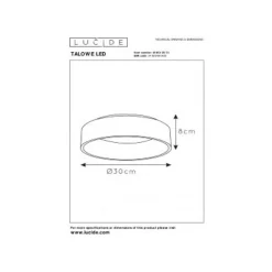 Lucide TALOWE LED Plafonnier Ø30cm 20W 3000K Wit