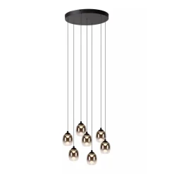 Lucide TAMINO - Hanglamp - Ø 52 cm - LED Dimb. - 7x7W 3000K - Zwart
