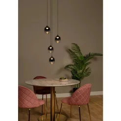 Lucide TAMINO - Hanglamp - Ø 36 cm - LED Dimb. - 4x5,2W 3000K - Zwart