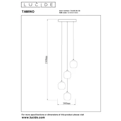 Lucide TAMINO - Hanglamp - Ø 36 cm - LED Dimb. - 4x5,2W 3000K - Zwart