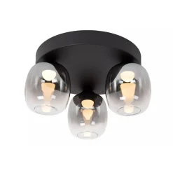Lucide TAMINO - Plafonnière - LED Dimb. - 3x5,6W 3000K - Zwart