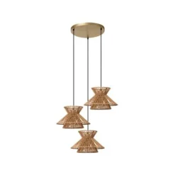 Lucide TASMAN Hanglamp-Nature.-3xE27-60W-Papier