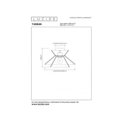 Lucide TASMAN Plafonnière-Nature.-Ø32-1xE27-60W-Papier