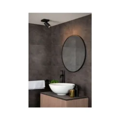 Lucide TAYLOR - Plafondspot Badkamer - LED Dim to warm - GU10 - 1x5W 2200K/3000K - IP44 - Zwart Lucide