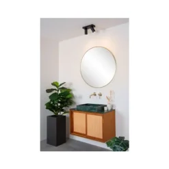 Lucide TAYLOR - Plafondspot Badkamer - LED Dim to warm - GU10 - 2x5W 2200K/3000K - IP44 - Zwart