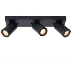 Lucide TAYLOR - Plafondspot Badkamer - LED Dim to warm - GU10 - 3x5W 2200K/3000K - IP44 - Zwart Lucide