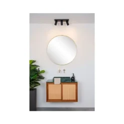 Lucide TAYLOR - Plafondspot Badkamer - LED Dim to warm - GU10 - 3x5W 2200K/3000K - IP44 - Zwart Lucide