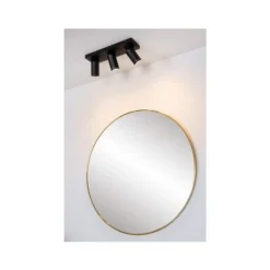 Lucide TAYLOR - Plafondspot Badkamer - LED Dim to warm - GU10 - 3x5W 2200K/3000K - IP44 - Zwart Lucide