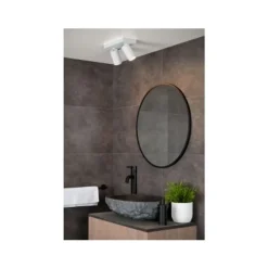 Lucide TAYLOR - Plafondspot Badkamer - LED Dim to warm - GU10 - 2x5W 2200K/3000K - IP44 - Wit Lucide