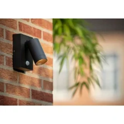 Lucide TAYLOR - Wandspot Buiten - 1xGU10 - IP54 - Zwart Lucide