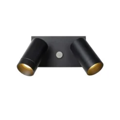 Lucide TAYLOR - Wandspot Buiten - 2xGU10 - IP54 - Zwart Lucide