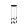 Lucide TEARS Hanglamp-Zwart-LED Dimb.-8xG4-1,5W-3000K