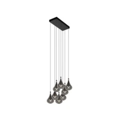 Lucide TEARS Hanglamp-Zwart-LED Dimb.-8xG4-1,5W-3000K