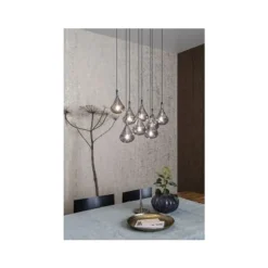 Lucide TEARS Hanglamp-Zwart-LED Dimb.-8xG4-1,5W-3000K