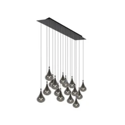 Lucide TEARS Hanglamp-Zwart-LED Dimb.-16xG4-1,5W-3000K
