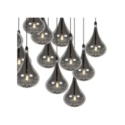 Lucide TEARS Hanglamp-Zwart-LED Dimb.-16xG4-1,5W-3000K