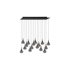 Lucide TEARS Hanglamp-Zwart-LED Dimb.-16xG4-1,5W-3000K