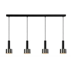 Lucide TEUN - Hanglamp - 4xE27 - Zwart