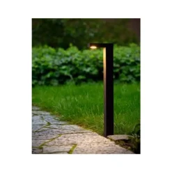 Lucide TEXAS - Sokkellamp Buiten - LED - 1x6W 3000K - IP54 - Antraciet