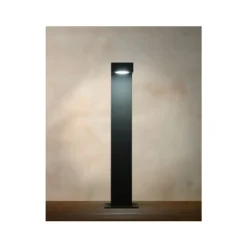 Lucide TEXAS - Sokkellamp Buiten - LED - 1x6W 3000K - IP54 - Antraciet