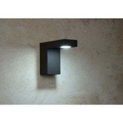 Lucide TEXAS - Wandspot Buiten - LED - 1x6W 3000K - IP54 - Antraciet