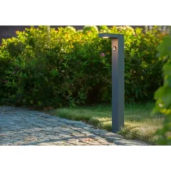 Lucide TEXAS-IR - Sokkellamp Buiten - LED - 1x6W 3000K - IP54 - Antraciet