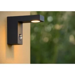 Lucide TEXAS-IR - Wandspot Buiten - LED - 1x6W 3000K - IP54 - Antraciet