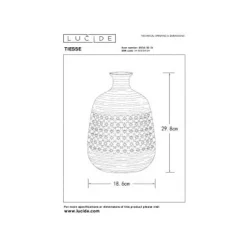 Lucide TIESSE - Tafellamp - Ø 18,6 cm - 1xE14 - Wit