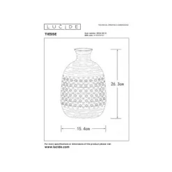 Lucide TIESSE - Tafellamp - Ø 15,4 cm - 1xE14 - Wit