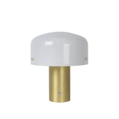 Lucide TIMON - Tafellamp - 1xE27 - 3 StepDim - Mat Goud / Messing Lucide