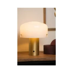 Lucide TIMON - Tafellamp - 1xE27 - 3 StepDim - Mat Goud / Messing Lucide