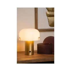 Lucide TIMON - Tafellamp - 1xE14 - 3 StepDim - Mat Goud / Messing Lucide