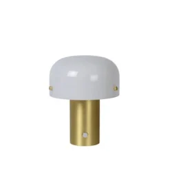 Lucide TIMON - Tafellamp - 1xE14 - 3 StepDim - Mat Goud / Messing Lucide