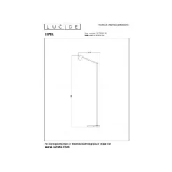 Lucide TIPIK Vloerlamp-Wit-LED Dimb.-3W-2700K-3 StepDim