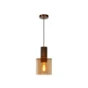 Lucide TOLEDO Hanglamp E27/60W Koper / Amber glas