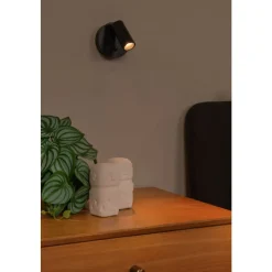 Lucide TONI - Oplaadbare Wandspot / Wandlamp - Accu/Batterij - Ø 8,1 cm - LED Dimb. - CCT - 1x2W 2700K/4000K - Bewegingssensor (uitschakelbaar) - Magnetisch - Zwart