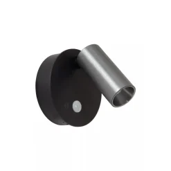 Lucide TONI - Oplaadbare Wandspot / Wandlamp - Accu/Batterij - Ø 8,1 cm - LED Dimb. - CCT - 1x2W 2700K/4000K - Bewegingssensor (uitschakelbaar) - Magnetisch - Grijs ijzer