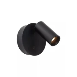 Lucide TONI - Oplaadbare Wandspot / Wandlamp - Accu/Batterij - Ø 8,1 cm - LED Dimb. - CCT - 1x2W 2700K/4000K - Magnetisch - Zwart