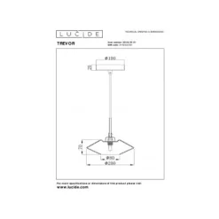 Lucide TREVOR Hanglamp-Opaal-Ø20-1xG9-40W-Glas